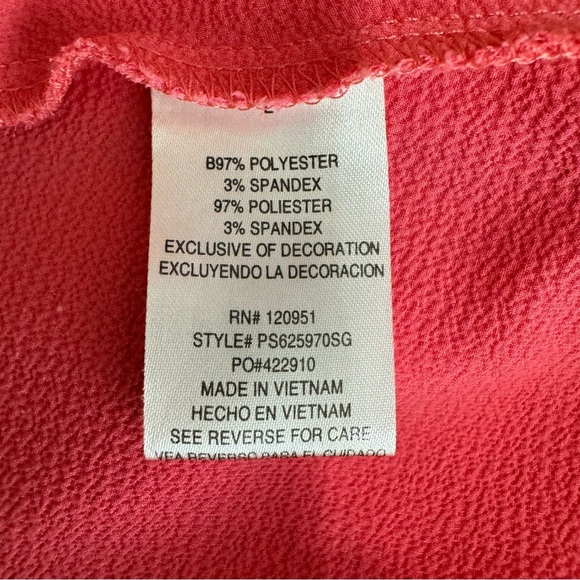 Wishful Park Salmon Color Strappy Lace Racer Back Top - Picture 7 of 7